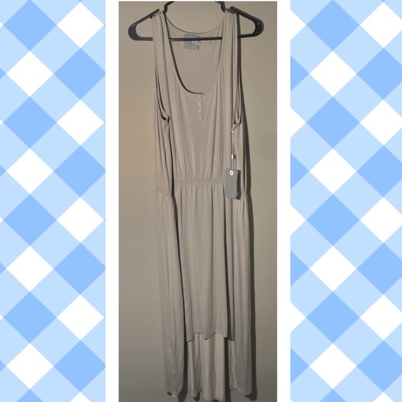 Beige High Low Maxi Dress - Picture 2 of 3